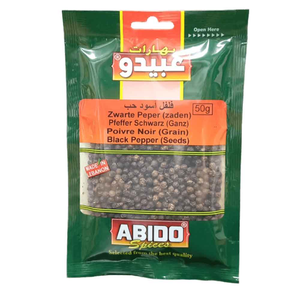 ABIDO-KRYDDA-SVART-PEPPAR-hel ABIDO KRYDDA SVART PEPPAR HEL 50G - الصورة 1