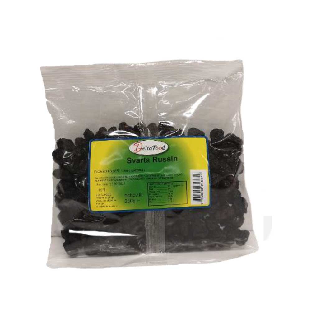 Delta-Food-250-G-28-Svarta-Russin-1.jpg RUSSIN SVARTA 250G - Bild 1