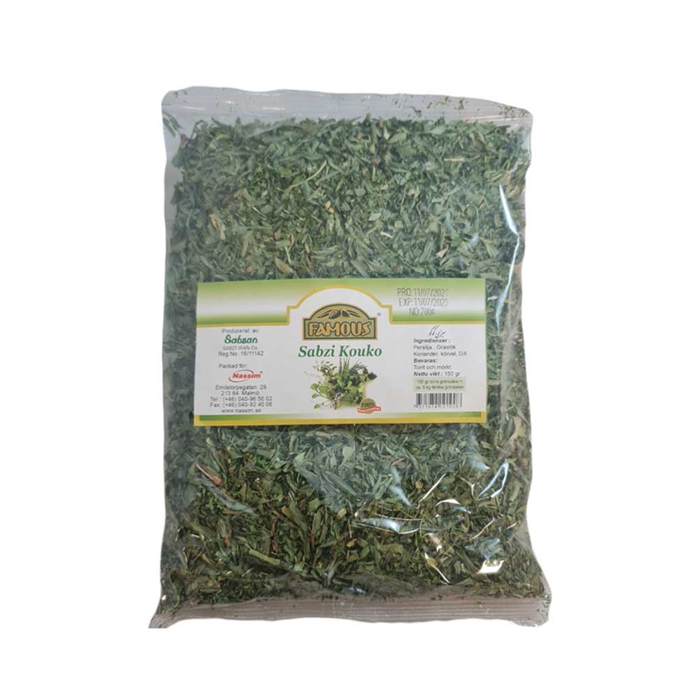 Famous-Sabzi-kouko-150g-1.jpg TORKAD SABZI KOUKO 150G - Bild 1