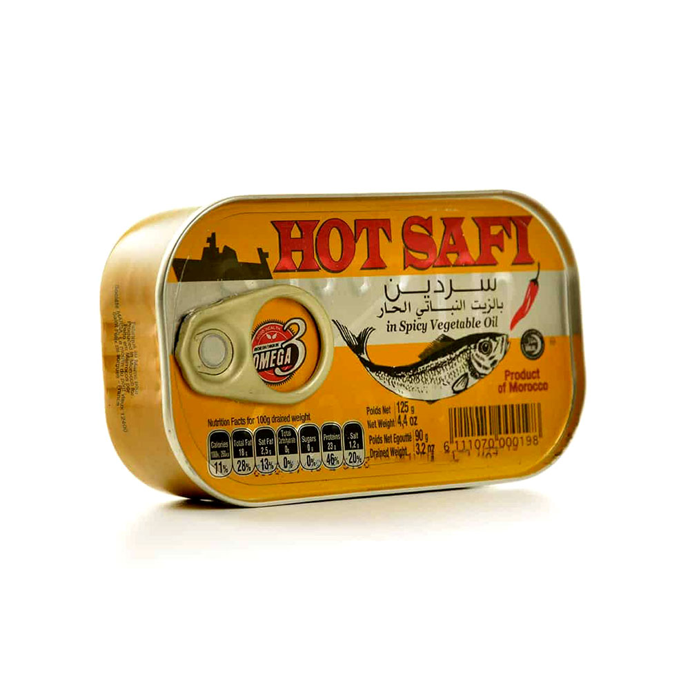 SAFI-Sardiner-Hotchili-125g-X-50st-1.jpg SAFI SARDINER HOTCHILI 125G - الصورة 1
