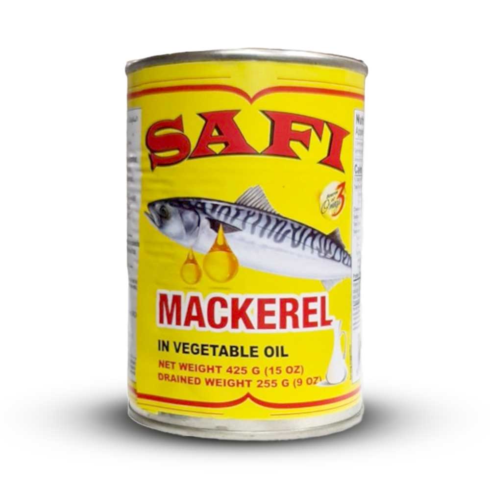 Safi-makril-olja.jpg SAFI MAKRILL I OLJA 425G - Bild 1