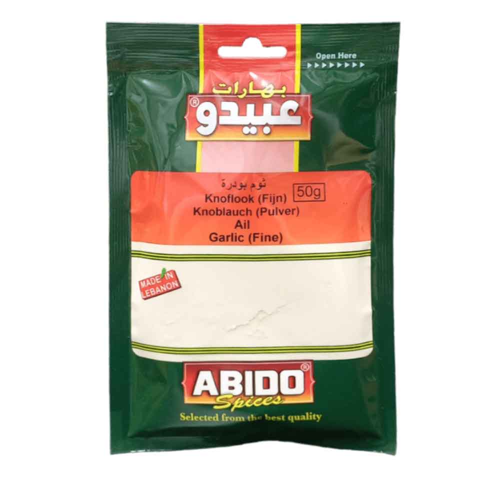 abi-garlic-malen ABIDO KRYDDA VITLÖK PULVER 50G - الصورة 1
