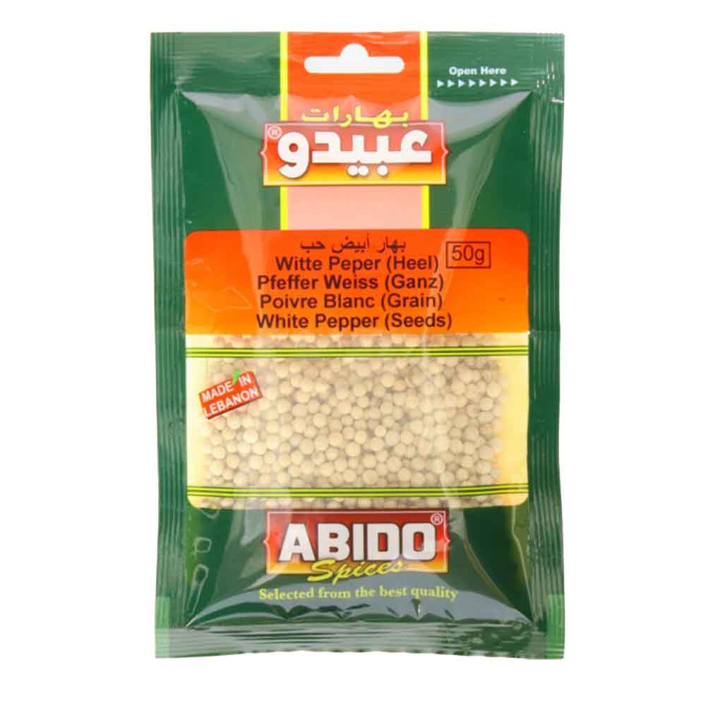 abido-vit-peppar-hel ABIDO KRYDDA VIT PEPPAR HEL 50G - Bild 1