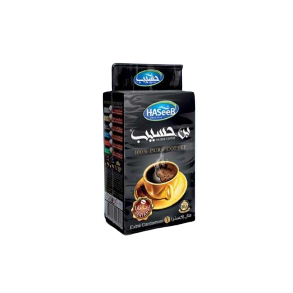 haseeb-extra-kardemumma-بن-حسيب-هيل-اكسترا-1.jpg HASEEB EXTRA KARD SVART 500G - Bild 1